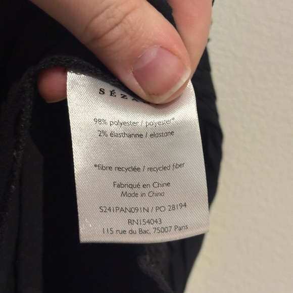 SEZANE JIMMY PANTS Black Pleated Trousers Size 40 - Picture 11 of 12